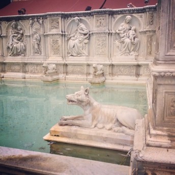 A fountain in Siena.